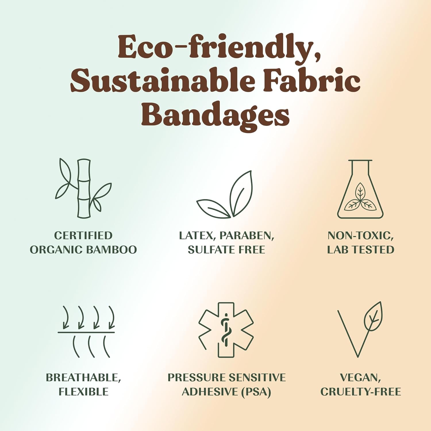 Eco-Friendly Organic Bamboo Fabric Bandages for Sensitive Skin | Flexible Latex Free Bandages | Natural Hypoallergenic Bandages for Scrapes, Cuts & First Aid | 75 Count Variety Pack - Premium Eco-Friendly Organic Bamboo Fabric Bandages from Concordia Style Boutique - Just $8.16! Shop now at Concordia Style Boutique