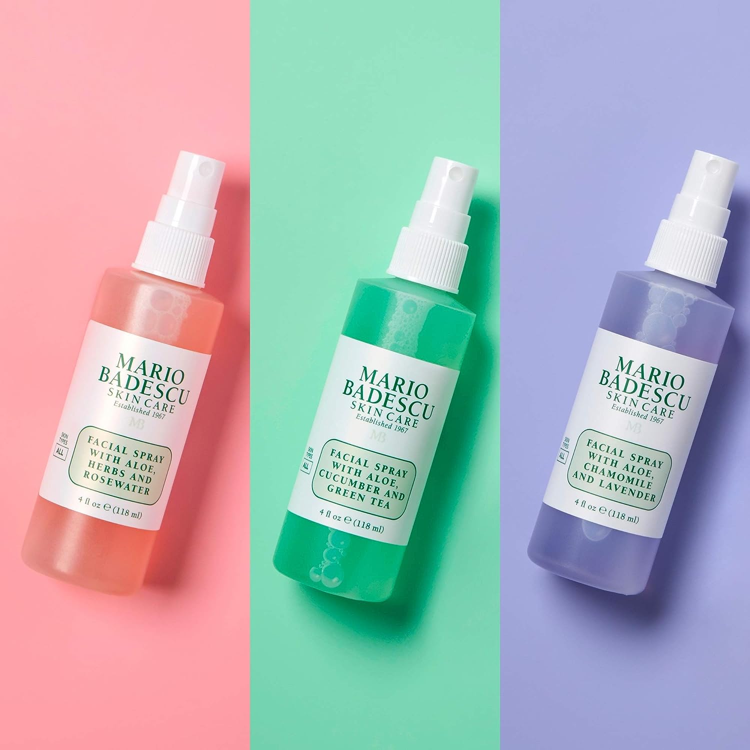 Mario Badescu Facial Spray Collection with Rose Water, Cucumber, Lavender and Orange Blossom, Multi-Purpose Cooling and Hydrating Face Mist for All Skin Types, Dewy Finish - Premium Face Mists from Concordia Style Boutique - Just $33.33! Shop now at Concordia Style Boutique