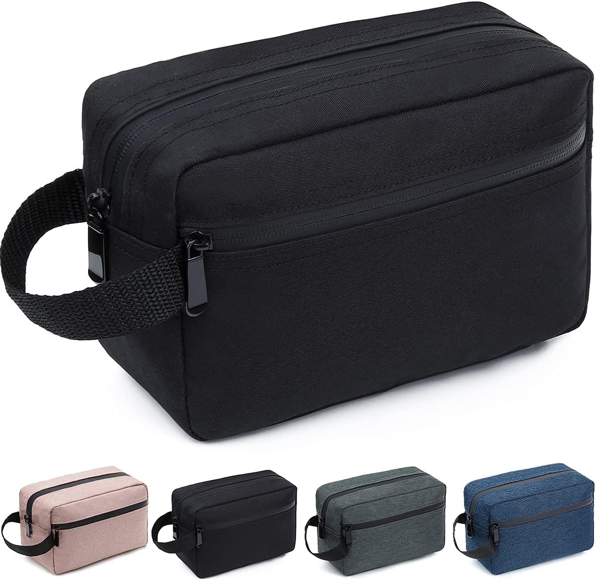 Travel Toiletry Bag for Women and Men, Water-resistant Shaving Bag for Toiletries Accessories, Foldable Storage Bags with Divider and Handle for Cosmetics Toiletries Brushes Tools (Black) - Premium Travel Toiletry Bag from Concordia Style Boutique - Just $16.36! Shop now at Concordia Style Boutique