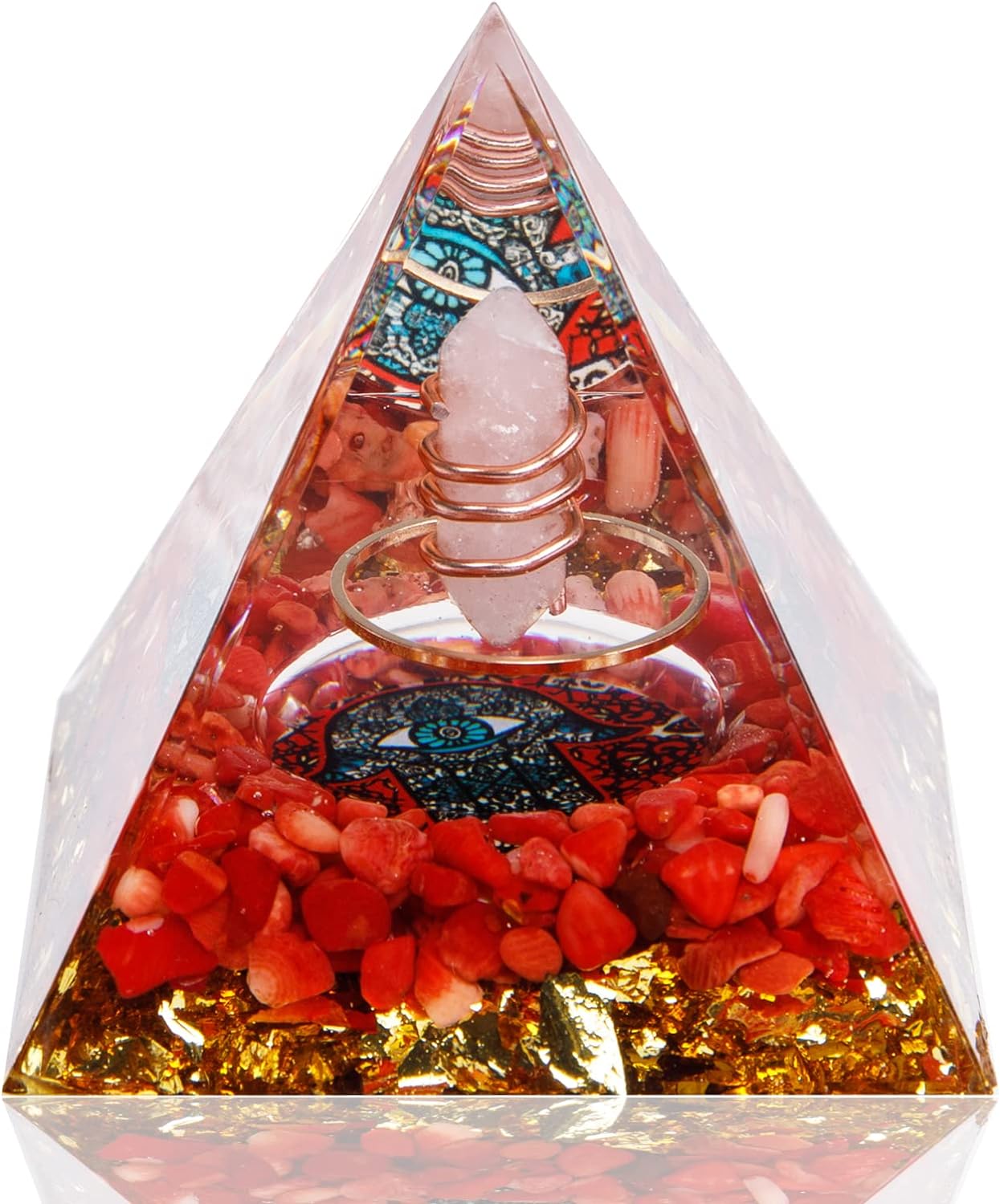 Orgone Pyramid, Small Healing Crystals Pyramid with Tiger's Eye Stones -  Ships via Amazon - USA Shipping - Premium Orgone Pyramid from Concordia Style Boutique - Just $13.47! Shop now at Concordia Style Boutique