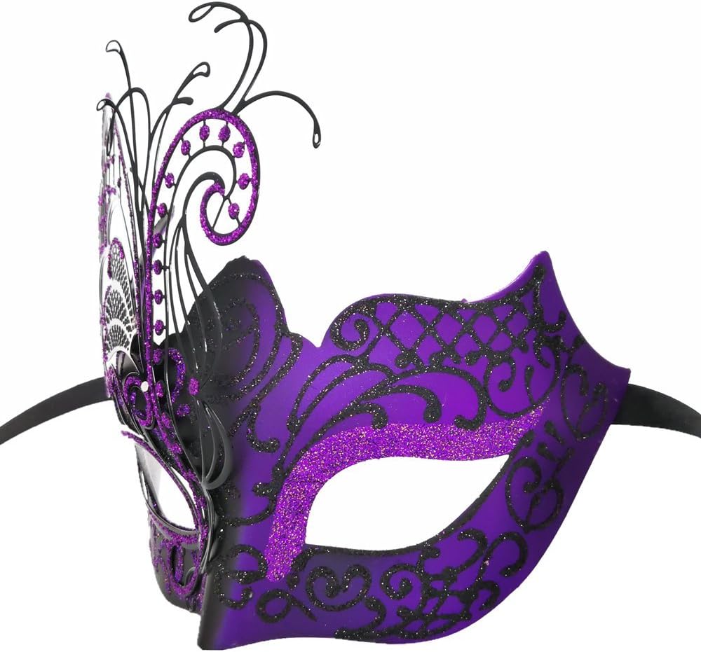 Ubauta Masquerade Mask For Women Venetian Mask/Halloween/Party/Ball Prom/Mardi Gras/Wedding/Wall Decoration (Purple Butterfly) - Premium Masks from Concordia Style Boutique - Just $21.94! Shop now at Concordia Style Boutique