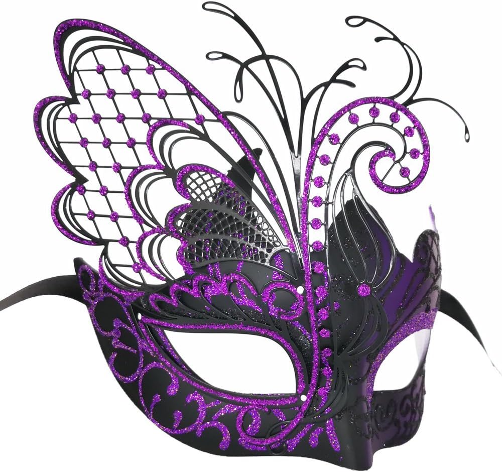 Ubauta Masquerade Mask For Women Venetian Mask/Halloween/Party/Ball Prom/Mardi Gras/Wedding/Wall Decoration (Purple Butterfly) - Premium Masks from Concordia Style Boutique - Just $21.94! Shop now at Concordia Style Boutique