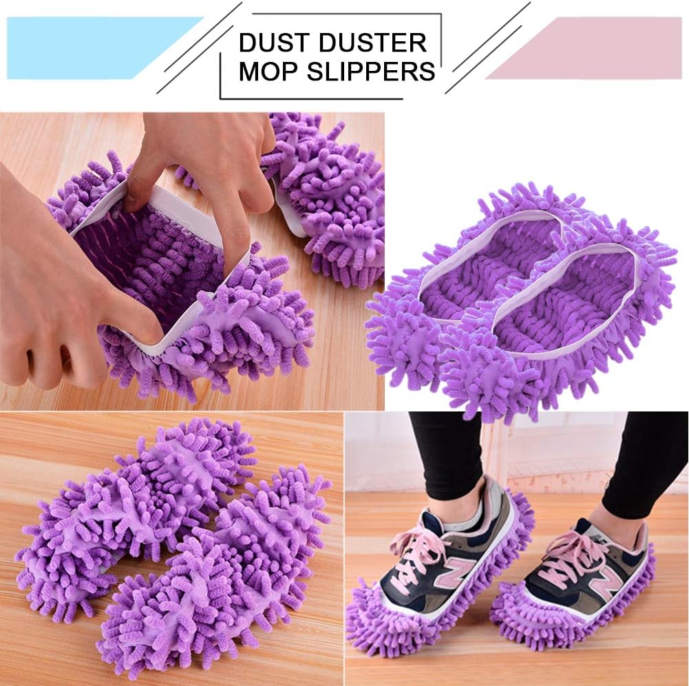 Mop Slippers Shoes Cover Dust Duster Slippers Cleaning Floor House Washable 10 PCS 5 Pairs - Premium Dust Mops from Concordia Style Boutique - Just $25! Shop now at Concordia Style Boutique