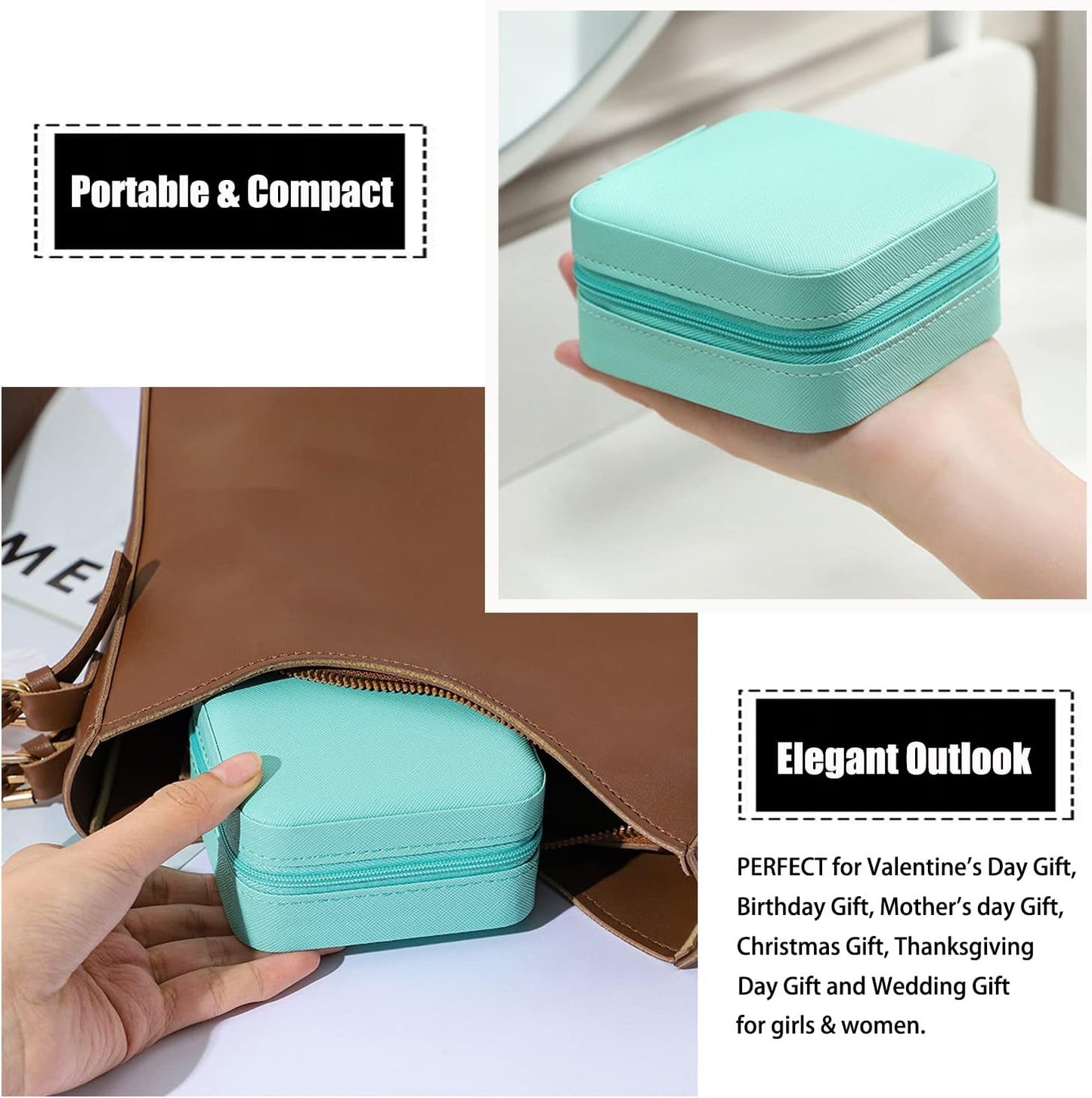 Mini Jewelry Travel Case, PU Leather Travel Jewelry Organizer Box, Small Portable Portable Jewellery Storage Holder - Premium Jewelry Organizer Box from Concordia Style Boutique - Just $9.99! Shop now at Concordia Style Boutique