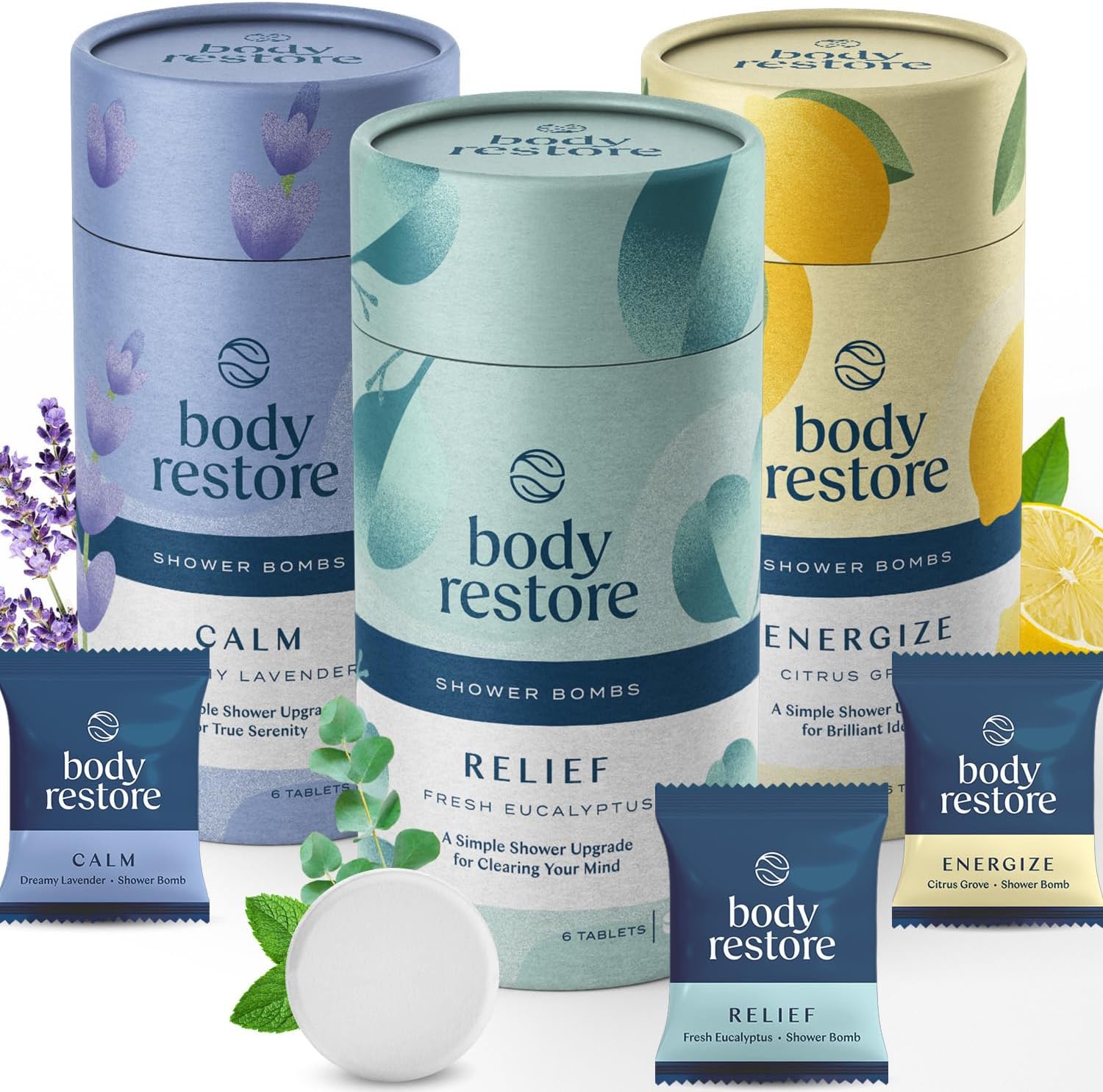 Shower Steamers Aromatherapy 15 Count - Christmas Gifts Stocking Stuffers, Relaxation Birthday Gifts for Women and Men, Stress Relief and Luxury Self Care, Eucalyptus Shower Bath Bombs - BodyRestore - Premium  from Concordia Style Boutique - Just $42.33! Shop now at Concordia Style Boutique