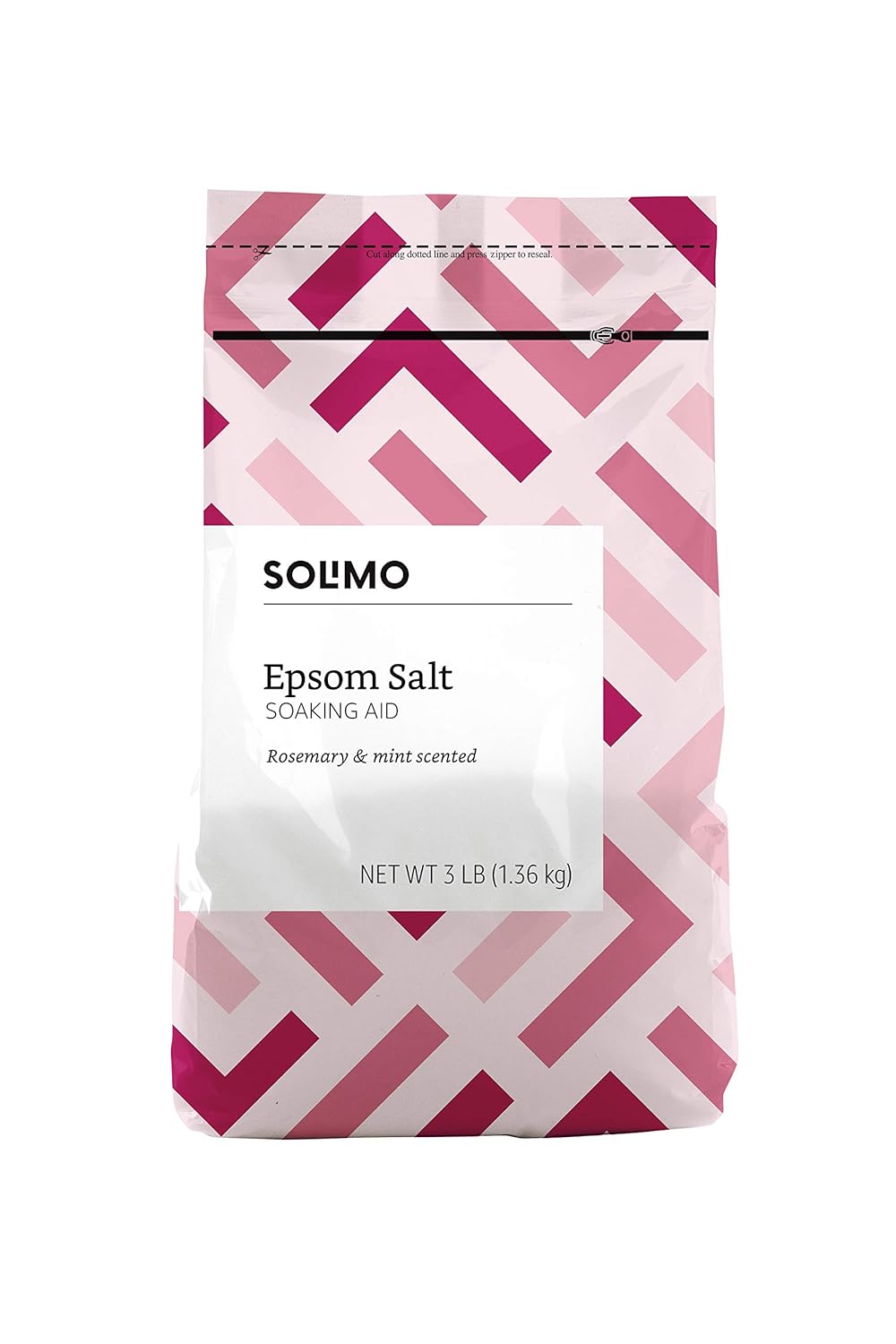Amazon Brand - Solimo Epsom Salt Soaking Aid, Rosemary & Mint Scent, 3 Pound - Premium Bath Salts from Solimo - Just $7.26! Shop now at Concordia Style Boutique