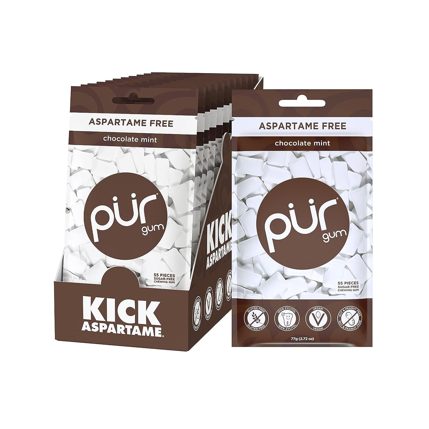 PUR Gum | Aspartame Free Chewing Gum | 100% Xylitol | Sugar Free, Vegan, Gluten Free & Keto Friendly | Natural Spearmint Flavored Gum, 55 Pieces (Pack of 1) - Premium chewing gum from Concordia Style Boutique - Just $9.27! Shop now at Concordia Style Boutique