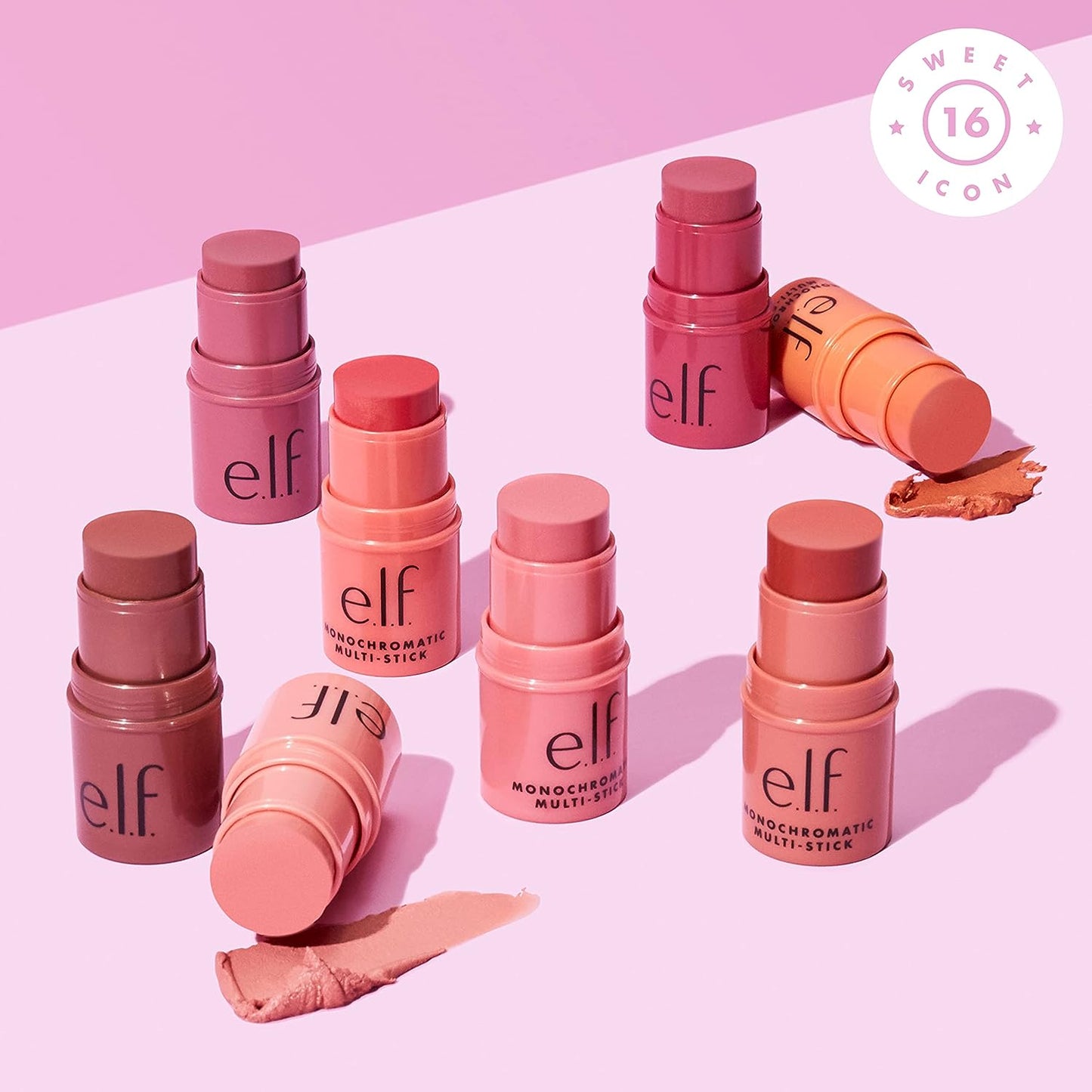 e.l.f. Monochromatic Multi Stick, Luxuriously Creamy & Blendable Color, For Eyes, Lips & Cheeks, Dazzling Peony, 0.17 oz (5 g) - Premium Blush from Concordia Style Boutique - Just $8.04! Shop now at Concordia Style Boutique