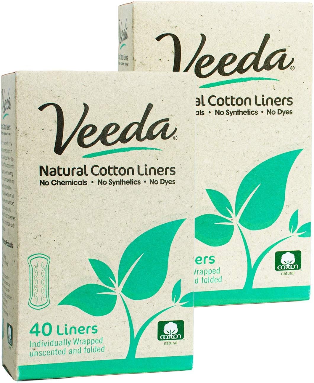 Veeda Ultra Thin Natural Cotton Breathable Daily Liners are Always Chlorine and Toxin Free, Hypoallergenic, 40 Count - Premium Panty Liners from Concordia Style Boutique - Just $14.94! Shop now at Concordia Style Boutique