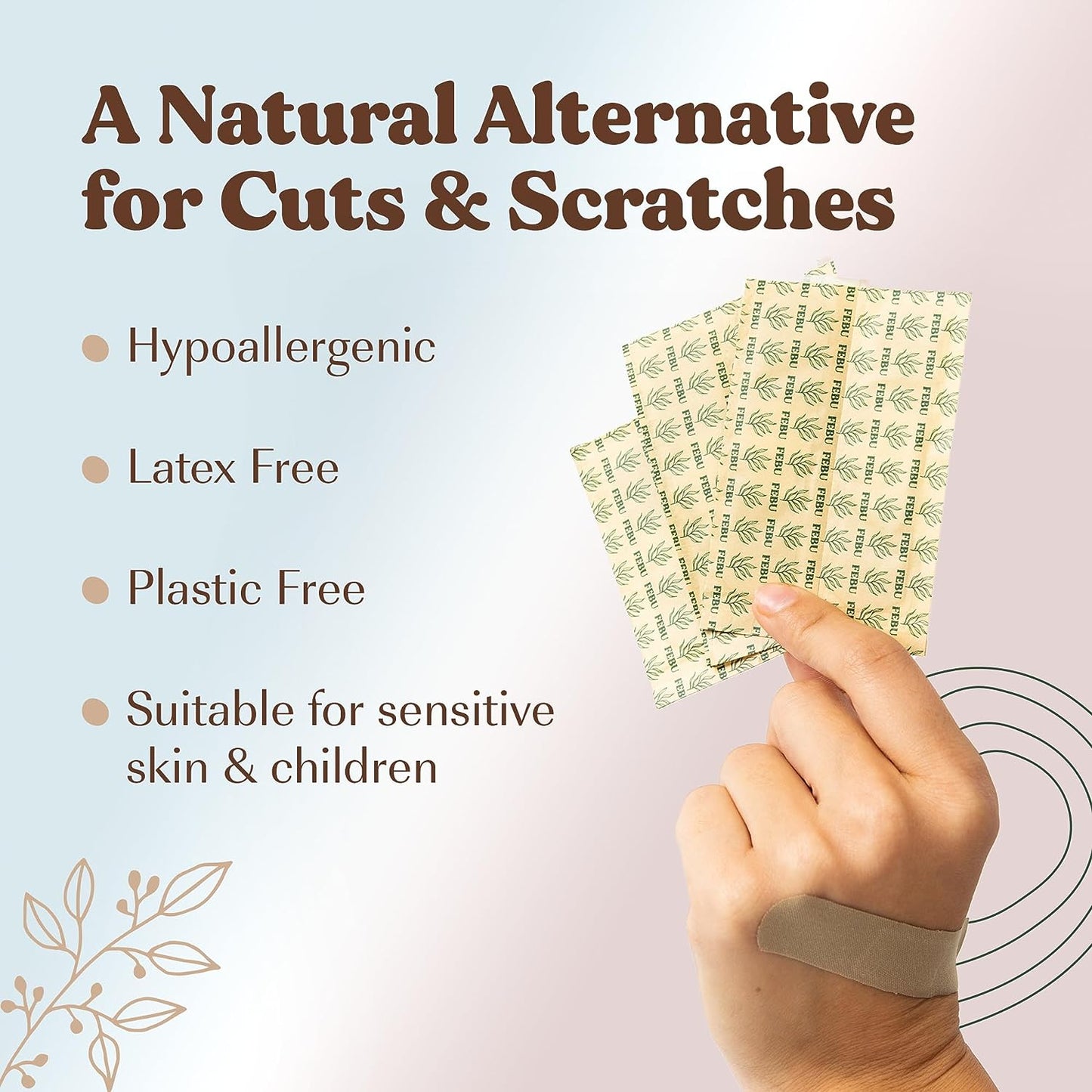 Eco-Friendly Organic Bamboo Fabric Bandages for Sensitive Skin | Flexible Latex Free Bandages | Natural Hypoallergenic Bandages for Scrapes, Cuts & First Aid | 75 Count Variety Pack - Premium Eco-Friendly Organic Bamboo Fabric Bandages from Concordia Style Boutique - Just $8.16! Shop now at Concordia Style Boutique