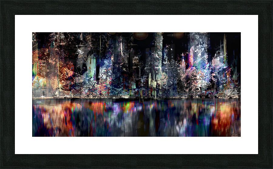 Boston Harbor Night Vibe - Abstract Art by Jason Cianelli - Premium artwork from Concordia Style Boutique - Just $59! Shop now at Concordia Style Boutique