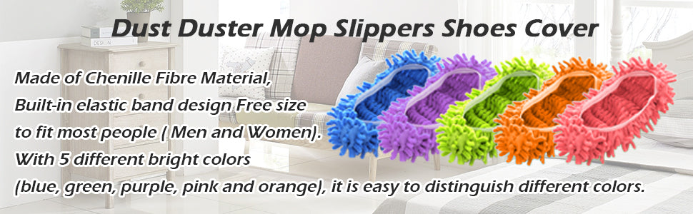 Mop Slippers Shoes Cover Dust Duster Slippers Cleaning Floor House Washable 10 PCS 5 Pairs - Premium Dust Mops from Concordia Style Boutique - Just $25! Shop now at Concordia Style Boutique