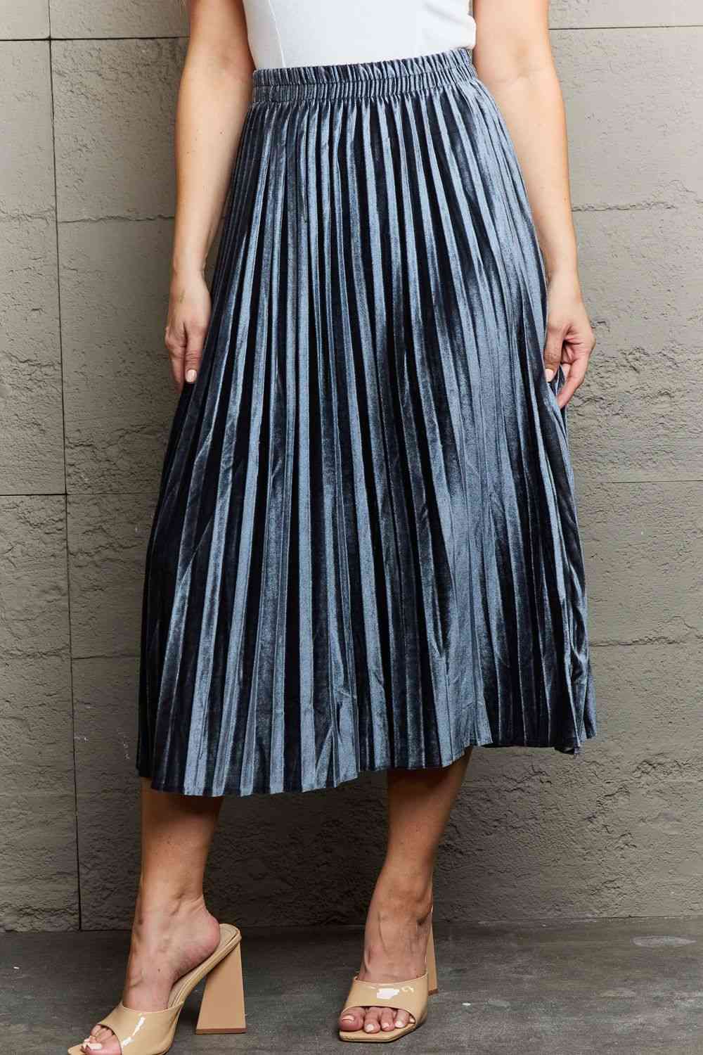 Ninexis Accordion Pleated Flowy Midi Skirt - Premium Accordion Pleated Flowy Midi Skirt from Concordia Style Boutique - Just $31.46! Shop now at Concordia Style Boutique