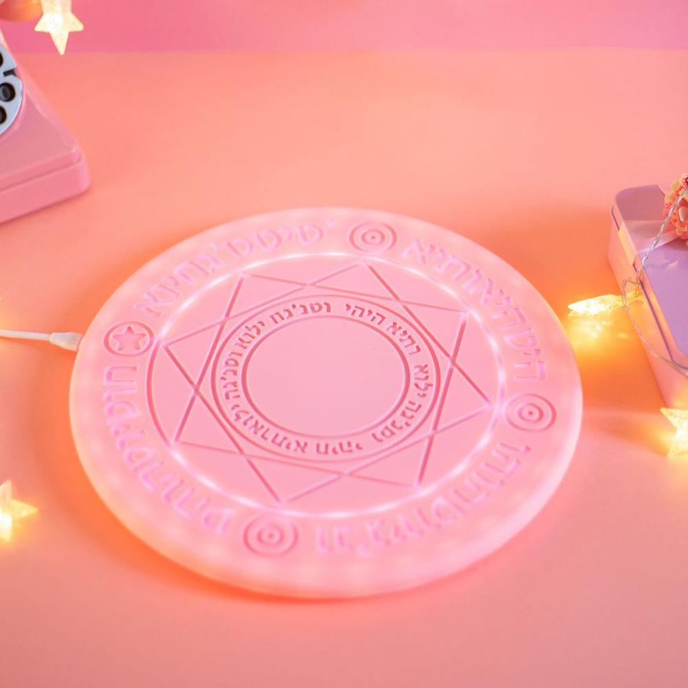 5W 10W Glowing Magic Array Universal Qi Fast Charging Wireless Charger for iPhone Charger Magic Array Wireless Charger