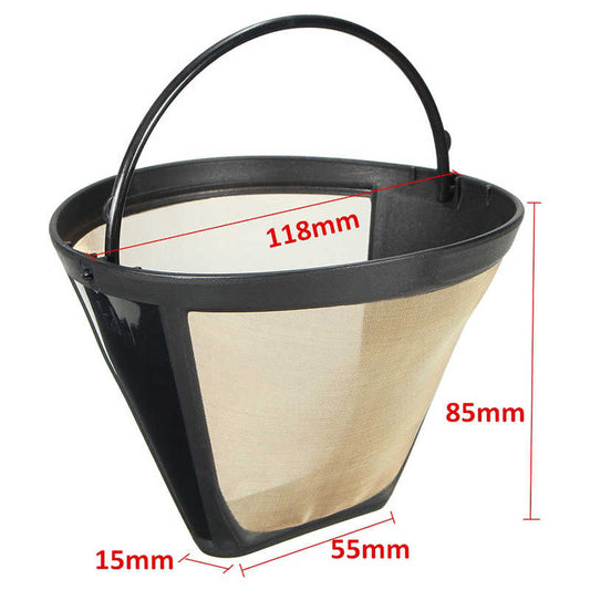 1PC Permanent Reusable #4 Cone Shape Coffee Filter Mesh Basket Stainless - Premium  from Consonance Store - Just $10.02! Shop now at Concordia Style Boutique