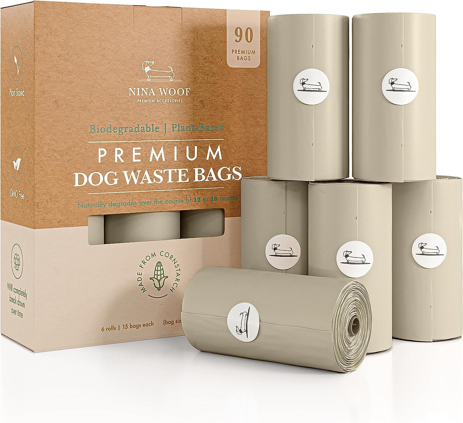 100% Certified Home Compostable and Biodegradable Dog Poop Bags - ASTM D6400 & EN 13432 Compliant Dog Waste Bags – 60 Bags – 4 x Rolls of Plant Based Compostable Poop Bags - Thick Doggie Poop Bags - Premium Compostable and Biodegradable Dog Poop Bags from Concordia Style Boutique - Just $17.12! Shop now at Concordia Style Boutique