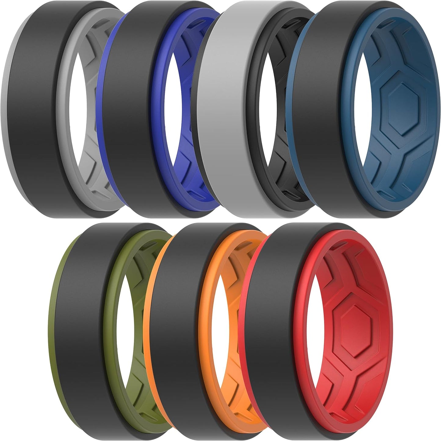 ThunderFit Silicone Wedding Rings for Men, Breathable Step Edge 2 Layer - 10mm Width - 2.3mm Thick - Premium ring from Concordia Style Boutique - Just $15.04! Shop now at Concordia Style Boutique