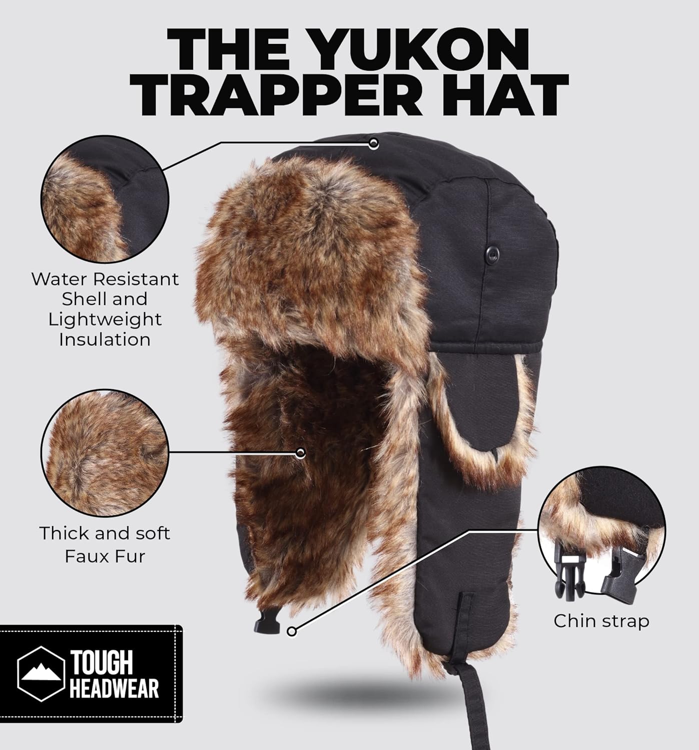 Ushanka hat -  Headwear - Winter Trapper Hat - Russian Ushanka Trooper Aviator Hats for Men & Women - Snow Eskimo Hat with Ear Flaps - Premium Bomber Hats from Concordia Style Boutique - Just $32.43! Shop now at Concordia Style Boutique