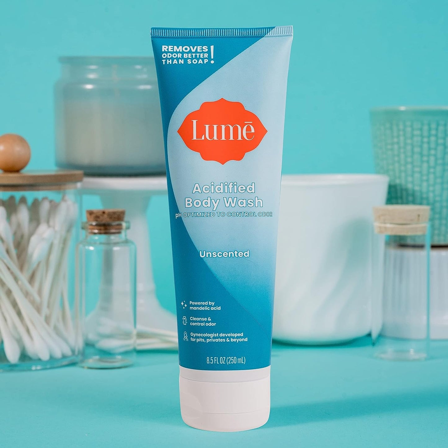 Lume Acidified Body Wash - 24 Hour Odor Control - Removes Odor Better than Soap - Moisturizing Formula - SLS Free, Paraben Free - Safe For Sensitive Skin - 8.5 ounce (Unscented) - Premium  from Concordia Style Boutique - Just $27.39! Shop now at Concordia Style Boutique