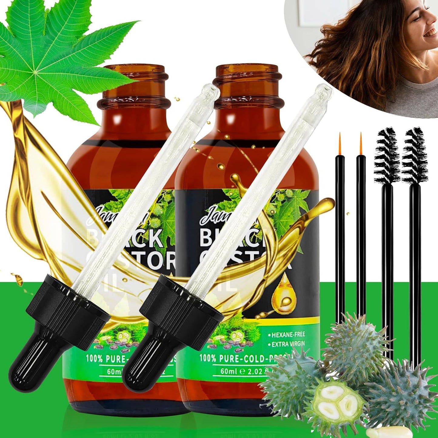 Jamaican Black Castor Oil 100% Organic Cold Pressed (60ML) - Premium Hair Treatment Oils from Concordia Style Boutique - Just $18.74! Shop now at Concordia Style Boutique