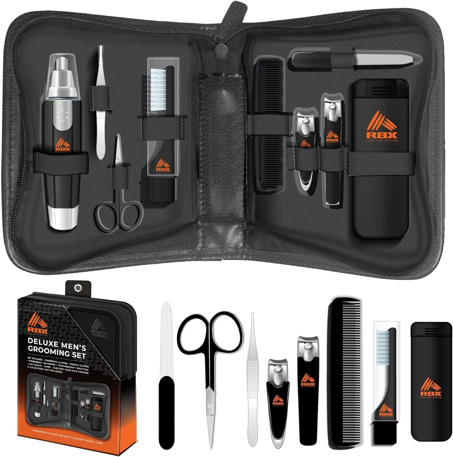 Nail Clippers for Men Travel Size Men's Nail Grooming Kit, 5 Pcs Mens Nail Clipper Set Includes Nail Clippers, Scissors, Tweezers and Leather Traveling Case - Premium Manicure Set from Concordia Style Boutique - Just $15.06! Shop now at Concordia Style Boutique