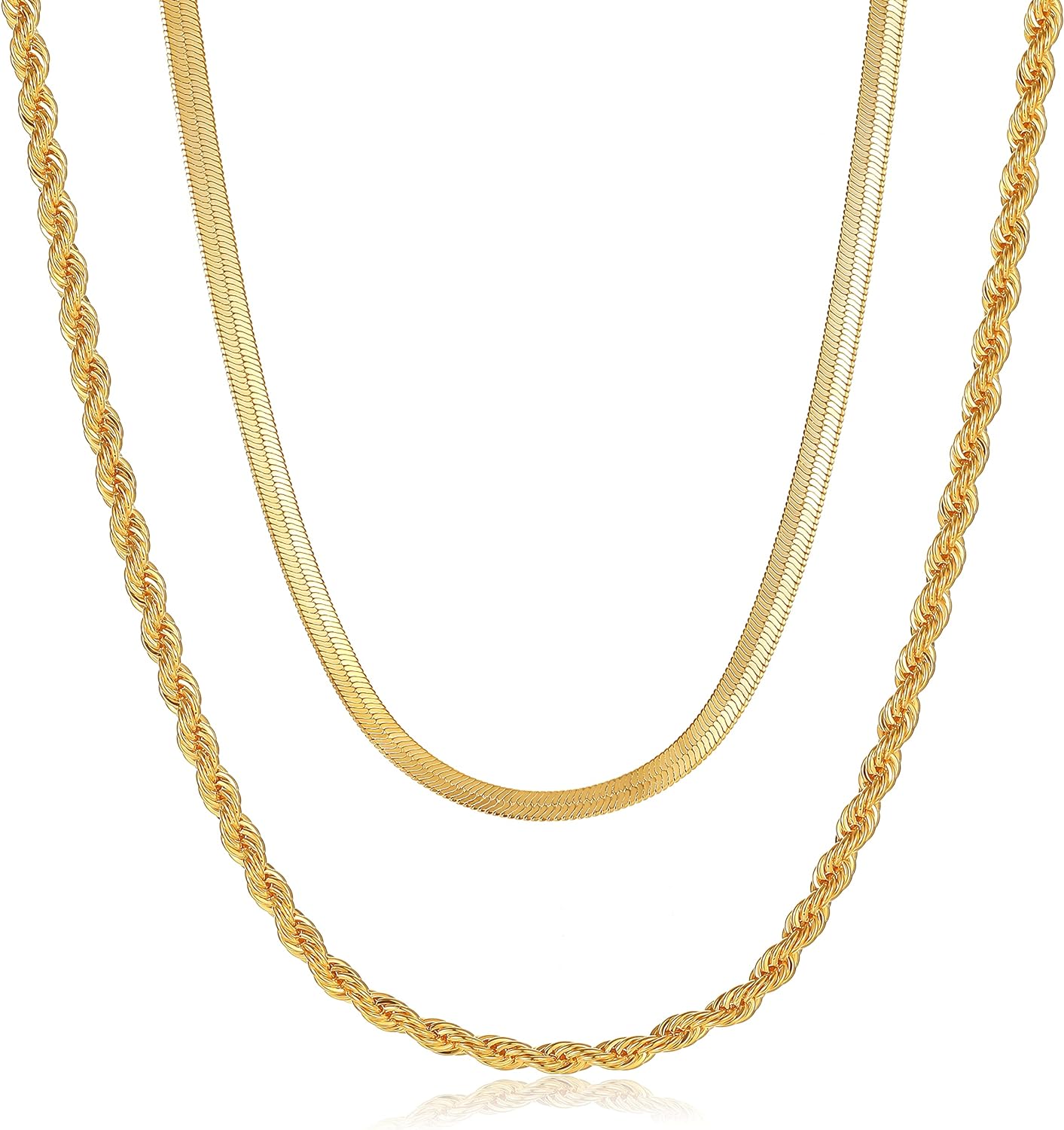 CHESKY 14K Gold/Silver Plated Snake Chain Necklace Herringbone Necklace Gold Choker Necklaces for Women Girl Gifts Jewelry 1.5/3/5MM(W) 14"/16"(L) - Premium Jewelry from Concordia Style Boutique - Just $22.58! Shop now at Concordia Style Boutique