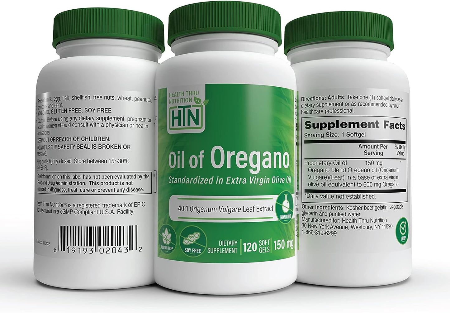 Health Thru Nutrition Oil of Oregano Softgels,150mg (Pack of 120) - Premium Oil of Oregano from Concordia Style Boutique - Just $20.17! Shop now at Concordia Style Boutique
