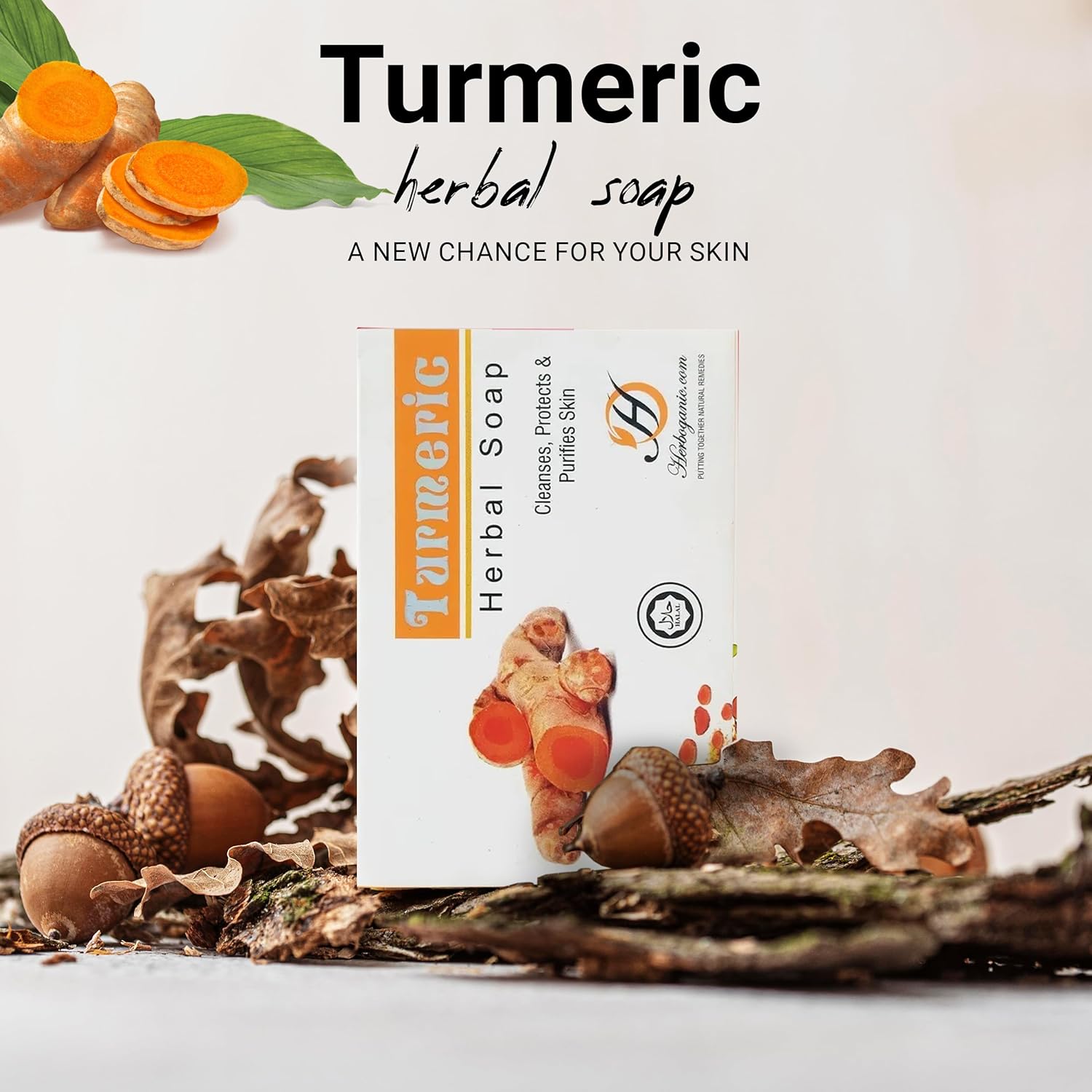 Turmeric Herbal Soap & a Lot More | For Cleansing & Moisturization | 5 Ounces Large Bar ((Pack of 1) - Premium soap from Concordia Style Boutique - Just $9.89! Shop now at Concordia Style Boutique