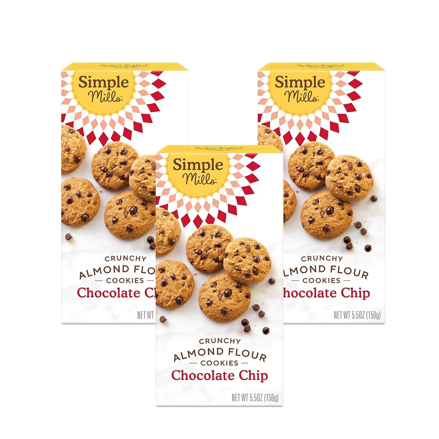 Simple Mills Almond Flour Crunchy Cookies, Chocolate Chip - Gluten Free, Vegan, Healthy Snacks, Made with Organic Coconut Oil, 5.5 Ounce (Pack of 1) - Premium cookies from Concordia Style Boutique - Just $6.57! Shop now at Concordia Style Boutique