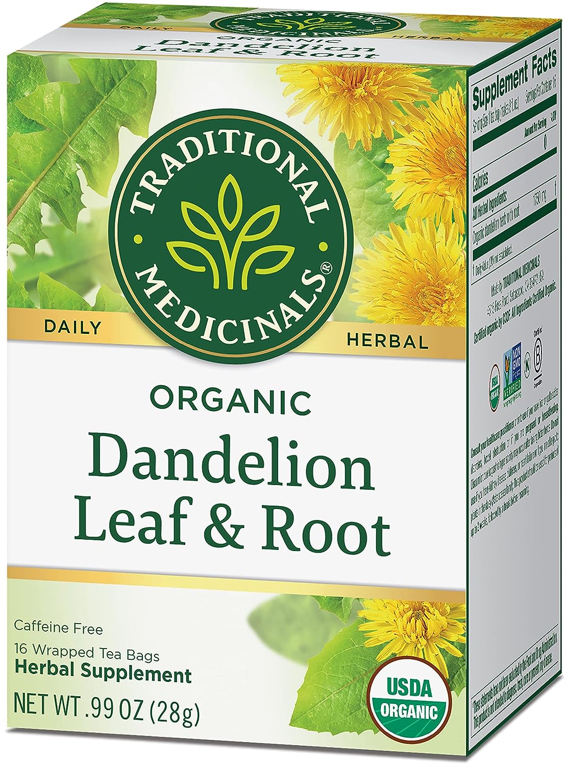 Traditional Medicinals Tea, Organic Dandelion Leaf & Root, Supports Kidney Function & Healthy Digestion, 16 Tea Bags - Premium  from Concordia Style Boutique - Just $4.88! Shop now at Concordia Style Boutique