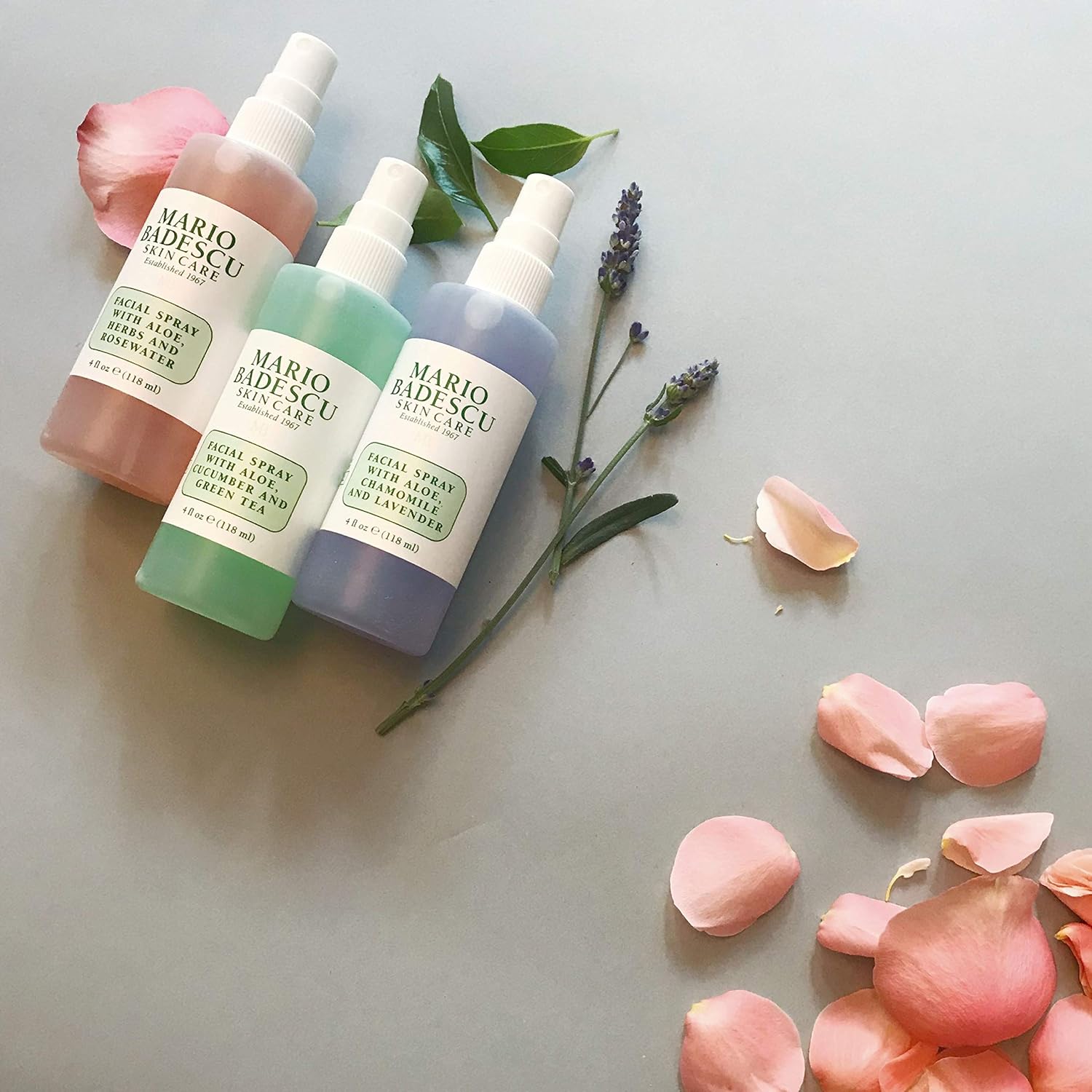 Mario Badescu Facial Spray Collection with Rose Water, Cucumber, Lavender and Orange Blossom, Multi-Purpose Cooling and Hydrating Face Mist for All Skin Types, Dewy Finish - Premium Face Mists from Concordia Style Boutique - Just $33.33! Shop now at Concordia Style Boutique