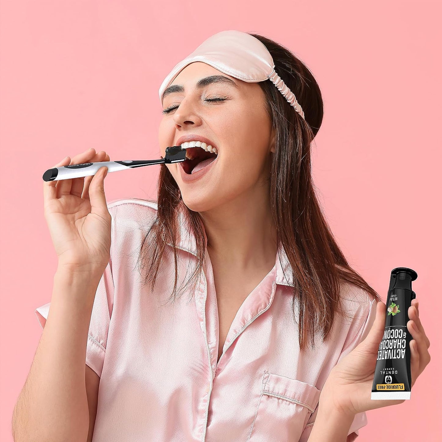 Dental Expert Charcoal Toothpaste Whitening, SLS Free, Tongue Cleaner & Toothbrush Included, Mint, Removes Coffee Stains from Teeth, 4oz - Premium toothpaste from Concordia Style Boutique - Just $15.45! Shop now at Concordia Style Boutique