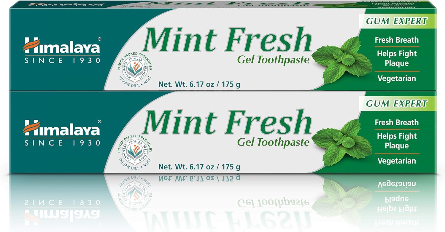 Himalaya Mint Fresh Gel Toothpaste, Fluoride Free to Reduce Plaque & Brighten Teeth, 6.17 oz - Premium toothpaste from Concordia Style Boutique - Just $8.30! Shop now at Concordia Style Boutique