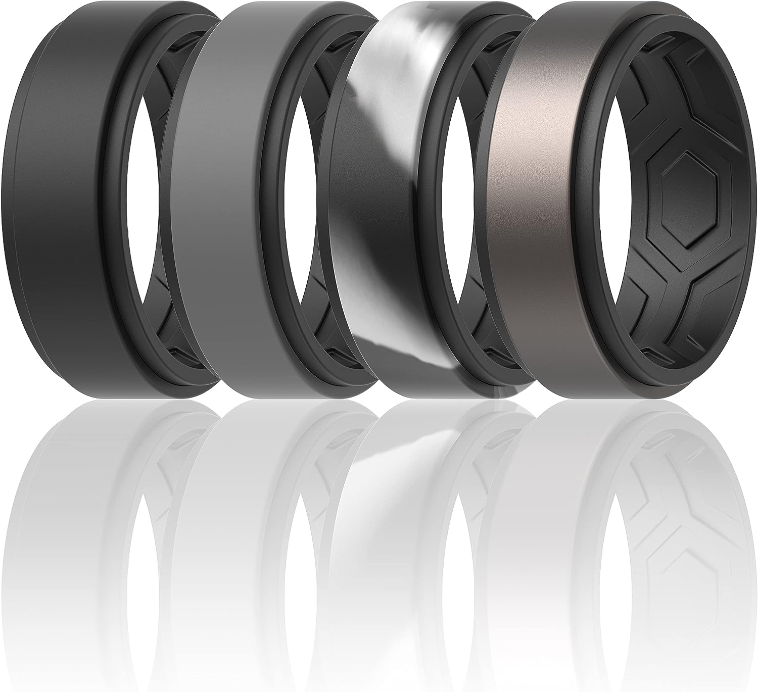 ThunderFit Silicone Wedding Rings for Men, Breathable Step Edge 2 Layer - 10mm Width - 2.3mm Thick - Premium ring from Concordia Style Boutique - Just $15.04! Shop now at Concordia Style Boutique