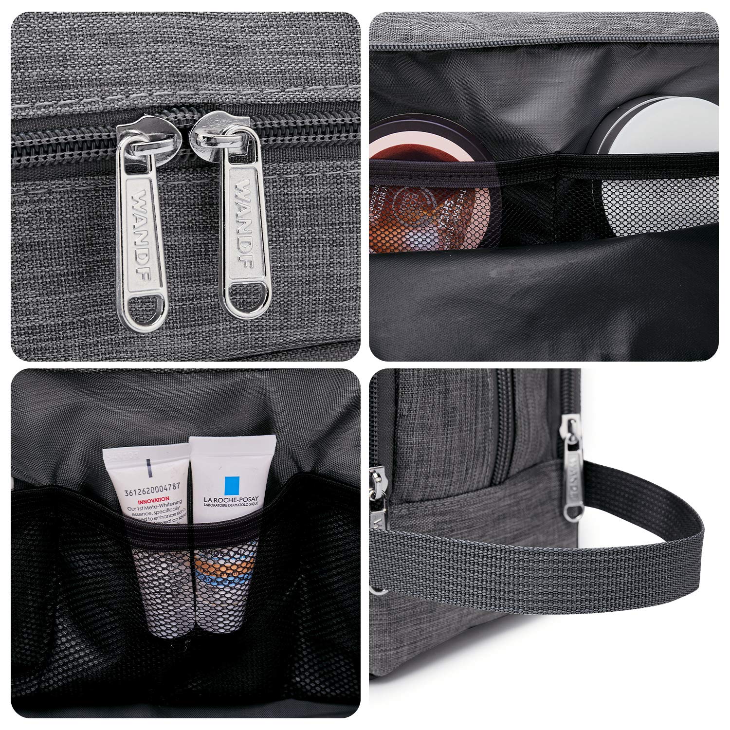 Toiletry Bag for Men Hanging Dopp Kit Water Resistant Shaving Bag Small Toiletry Bag for Traveling (Denim Grey) - Premium Travel Toiletry Bag from Concordia Style Boutique - Just $21.53! Shop now at Concordia Style Boutique