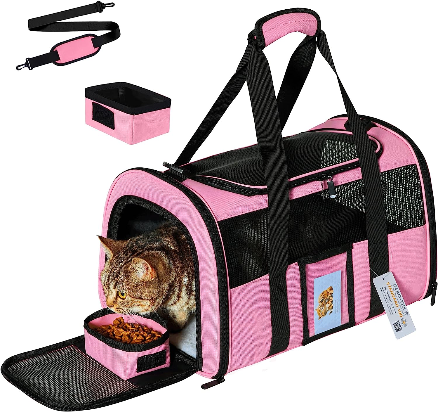 SECLATO Cat Carrier, Dog Carrier, Pet Carrier Airline Approved for Cat, Small Dogs, Kitten, Cat Carriers for Small Medium Cats Under 15lb, Collapsible Soft Sided TSA Approved Cat Travel Carrier-Black - Premium Pet Carrier from Concordia Style Boutique - Just $33.85! Shop now at Concordia Style Boutique