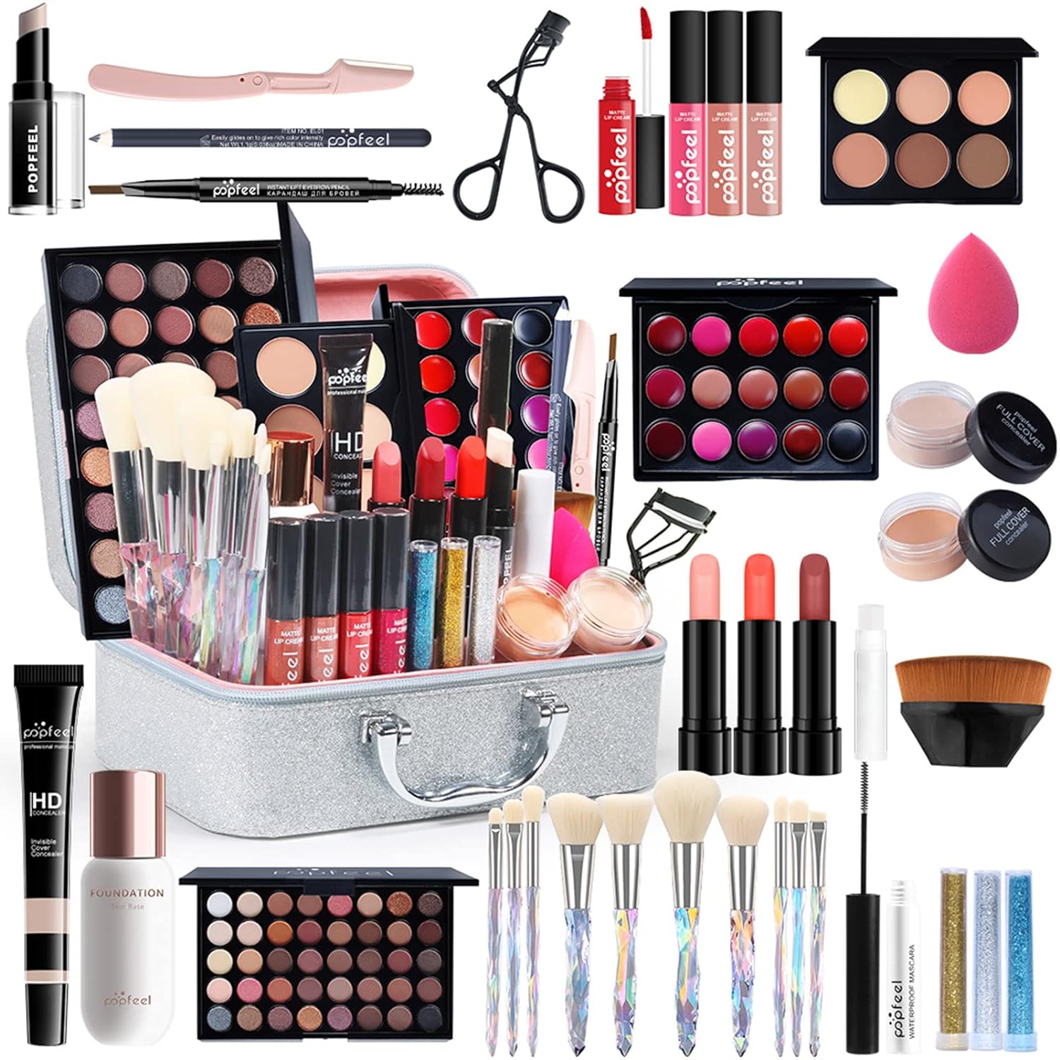 All-in-One Holiday Gift Makeup Set Cosmetic Essential Starter Bundle Include Eyeshadow Palette Lipstick Concealer Blush Mascara Foundation Face Powder - Makeup Kit for Women Full Kit - Premium Makeup Sets from Concordia Style Boutique - Just $32.53! Shop now at Concordia Style Boutique