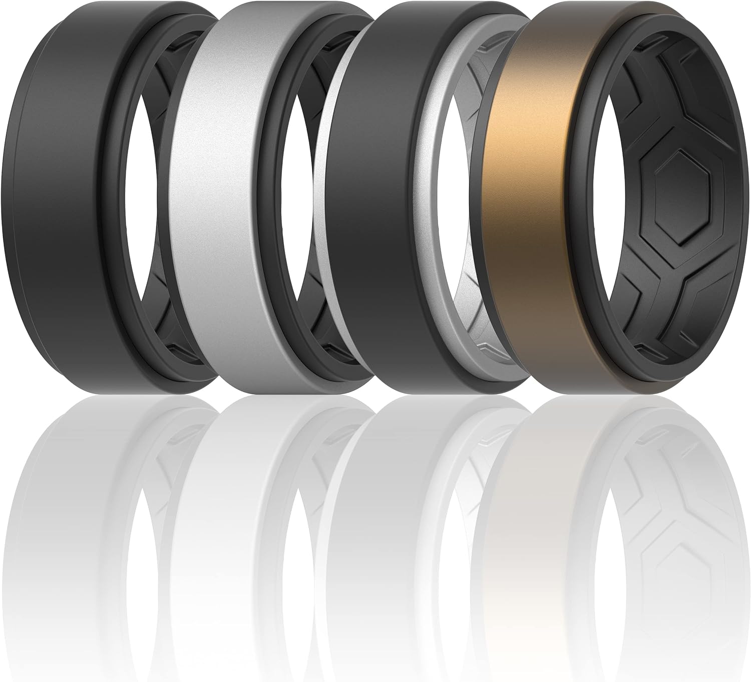 ThunderFit Silicone Wedding Rings for Men, Breathable Step Edge 2 Layer - 10mm Width - 2.3mm Thick - Premium ring from Concordia Style Boutique - Just $15.04! Shop now at Concordia Style Boutique
