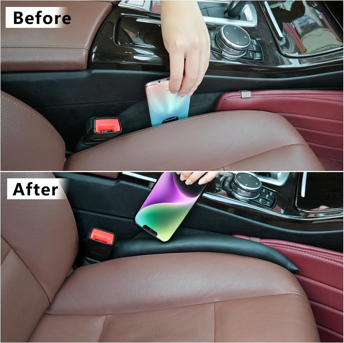 Car Seat Gap Filler, Stop Your Phone, Keys, Other Things from Dropping, Universal Fit for Car SUV Truck (2, Black) - Premium Car Seat Gap Filler from Concordia Style Boutique - Just $25! Shop now at Concordia Style Boutique