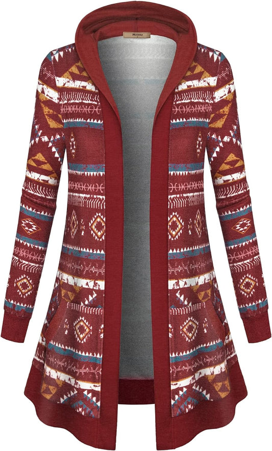 Miusey Womens Long Sleeve Open Front Hoodie Knit Cardigans with Pockets - Premium Hoodie from Concordia Style Boutique - Just $45.84! Shop now at Concordia Style Boutique