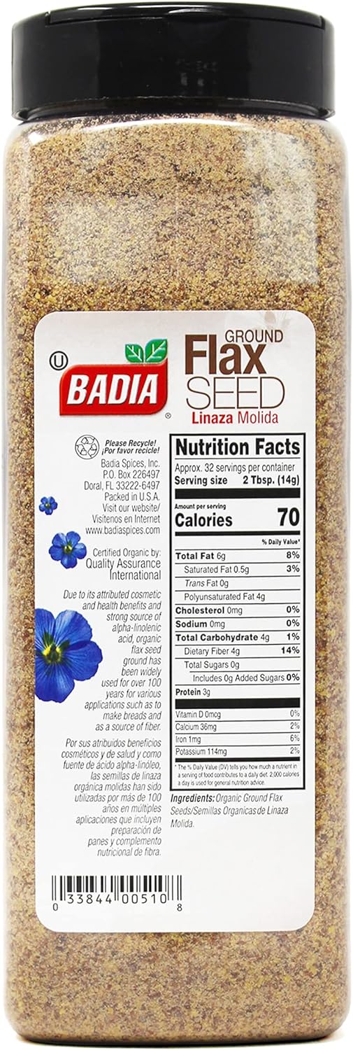 Badia Organic Flax Seed, Ground, 16-Ounce - Premium Flax Seed from Concordia Style Boutique - Just $5.90! Shop now at Concordia Style Boutique