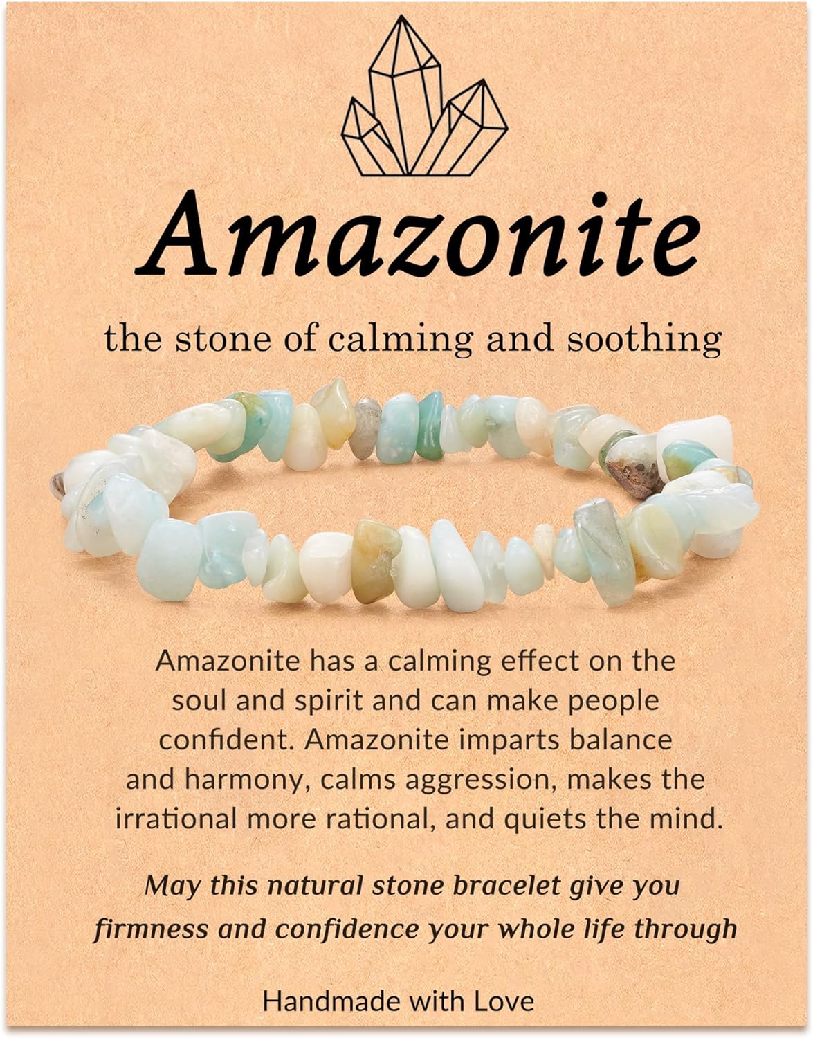 Natural Amazonite outlets Stone Bracelet-Healing Gemstone Spiritual Protection Bracelet