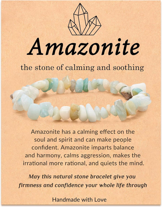 Amazonite Bracelet - Natural Stone Healing Crystal and Gemstone Protection Bracelet - Stress Anxiety Relief - Premium Bracelet from Concordia Style Boutique - Just $30.01! Shop now at Concordia Style Boutique