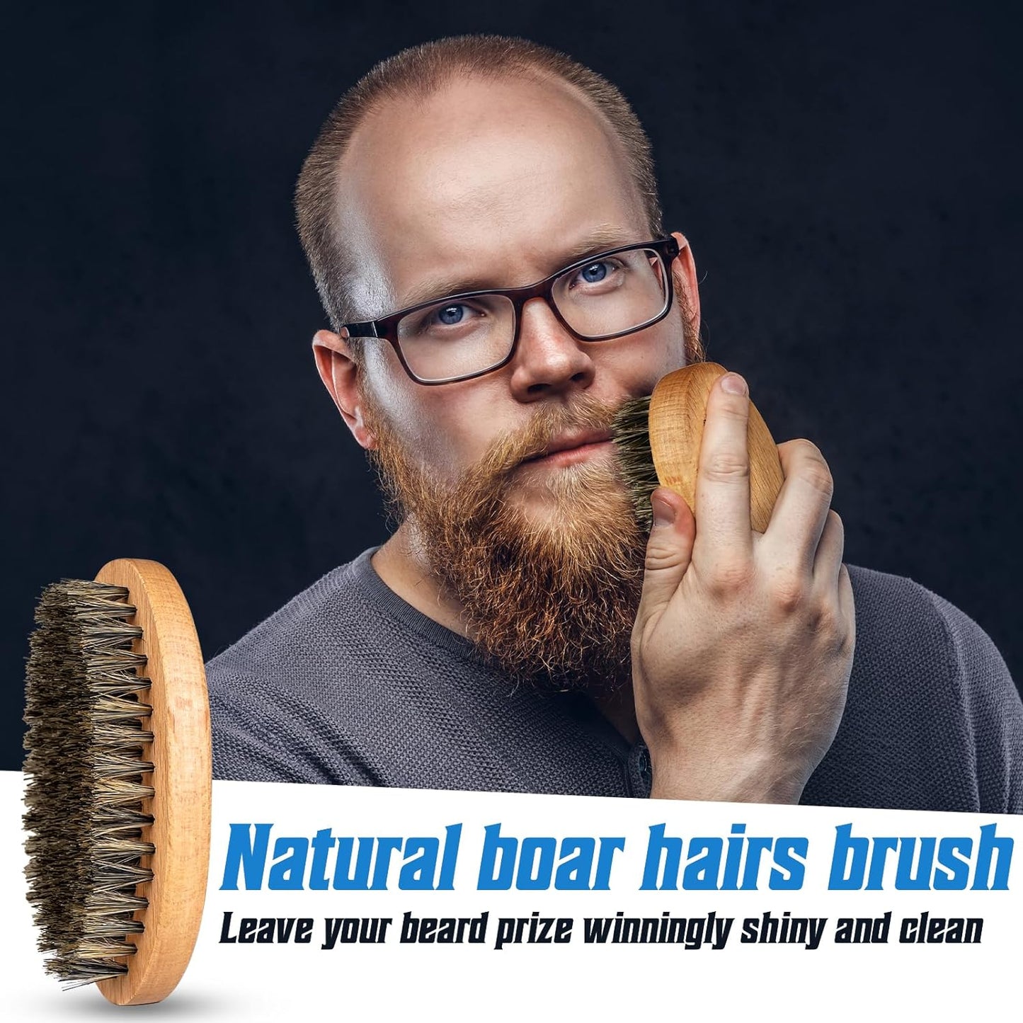 Beard Brush Comb Bib Scissors - - Men’s 5 Pieces Beard Growth Grooming Kit- Natural Boar Bristle Brush Beard Care - Premium Beard Growth Grooming Kit from Concordia Style Boutique - Just $21.53! Shop now at Concordia Style Boutique