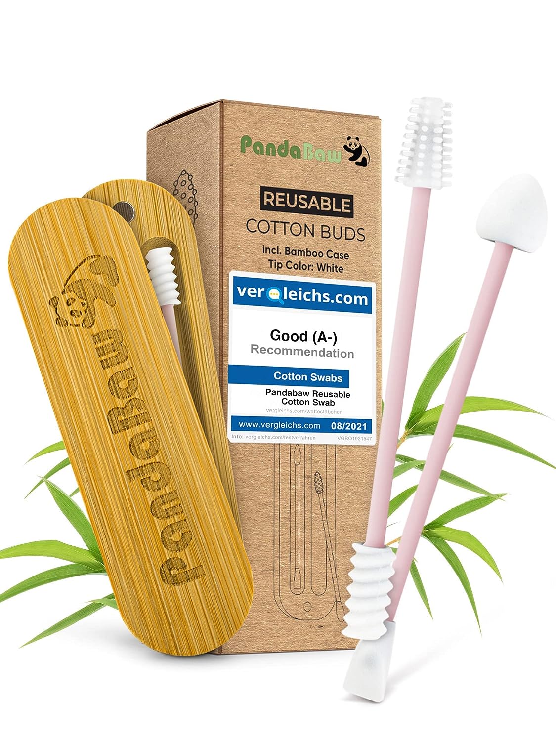 New: PandaBaw® 2 x Reusable Cotton Swabs [Extra Soft] - Silicone Qtip, Reusable Qtips for Ears & Makeup Removal - Zero Waste Products Reusable Ear Swabs - Eco Friendly Qtips [Pink] - Easy to Clean - Premium Reusable Cotton Swabs from Concordia Style Boutique - Just $10.56! Shop now at Concordia Style Boutique