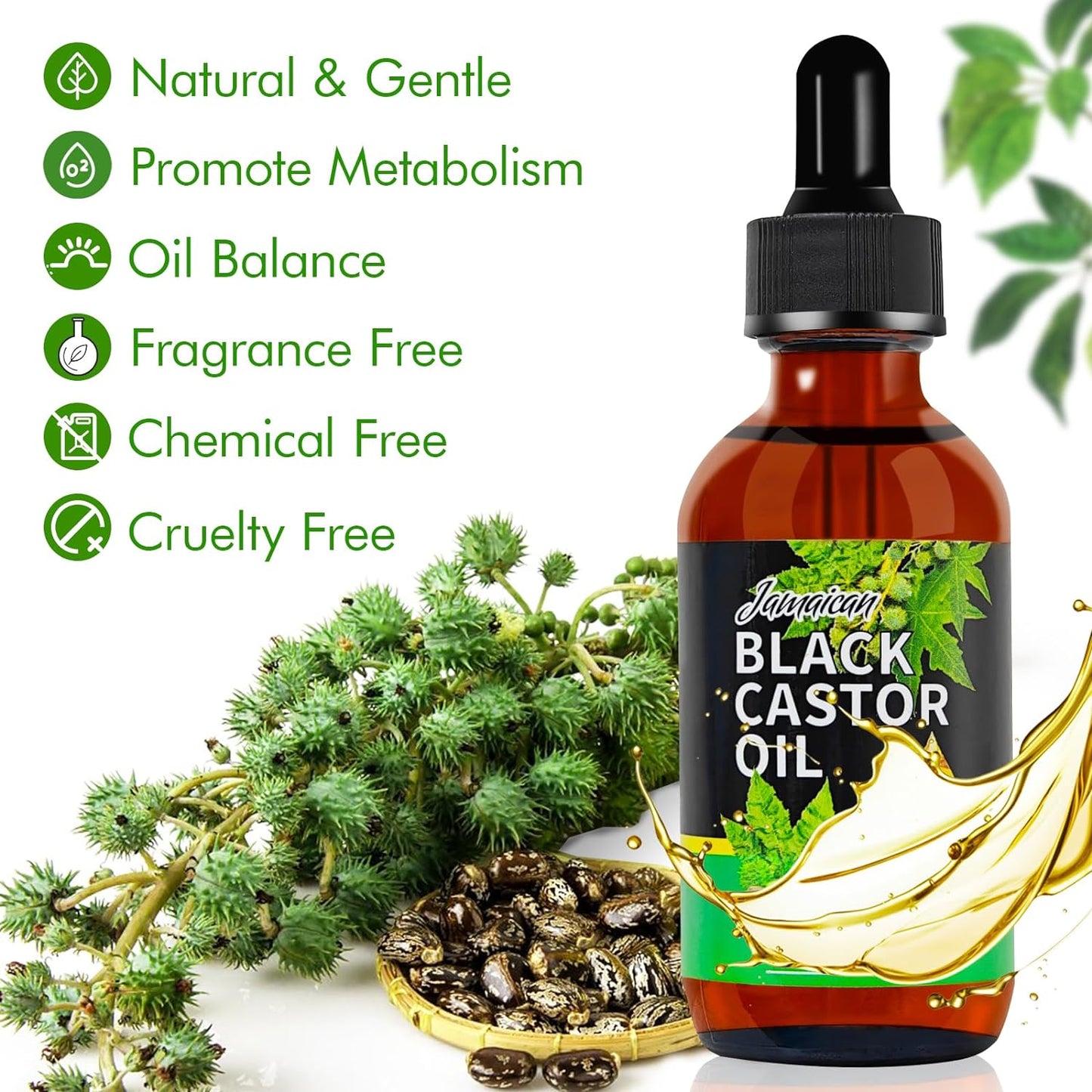 Jamaican Black Castor Oil 100% Organic Cold Pressed (60ML) - Premium Hair Treatment Oils from Concordia Style Boutique - Just $18.74! Shop now at Concordia Style Boutique