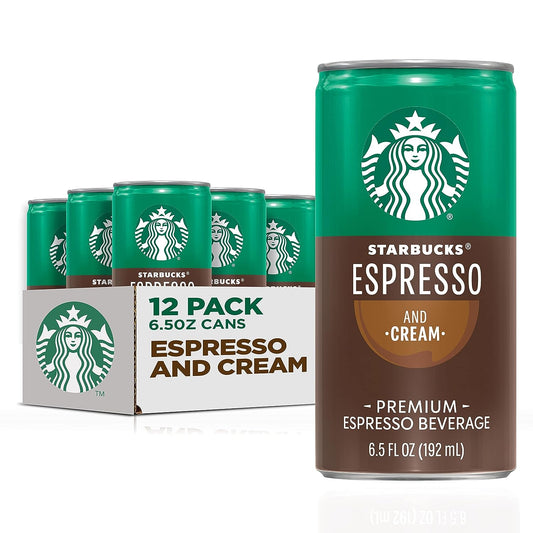 Starbucks Ready to Drink Coffee, Espresso & Cream, 6.5oz Cans (12 Pack) (Packaging May Vary) - Premium Coffee from Concordia Style Boutique - Just $34.48! Shop now at Concordia Style Boutique