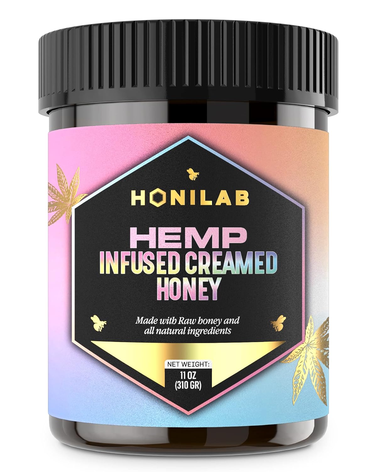 HoniLab Lavender & Hemp Infused Creamed Honey - Natural & Pure Blend & Fresh for Tea & Water Infusion - No Added Flavours, Independent Potency Whole Ingredients - 11 Oz. Jar - Premium Honey from Concordia Style Boutique - Just $59.69! Shop now at Concordia Style Boutique