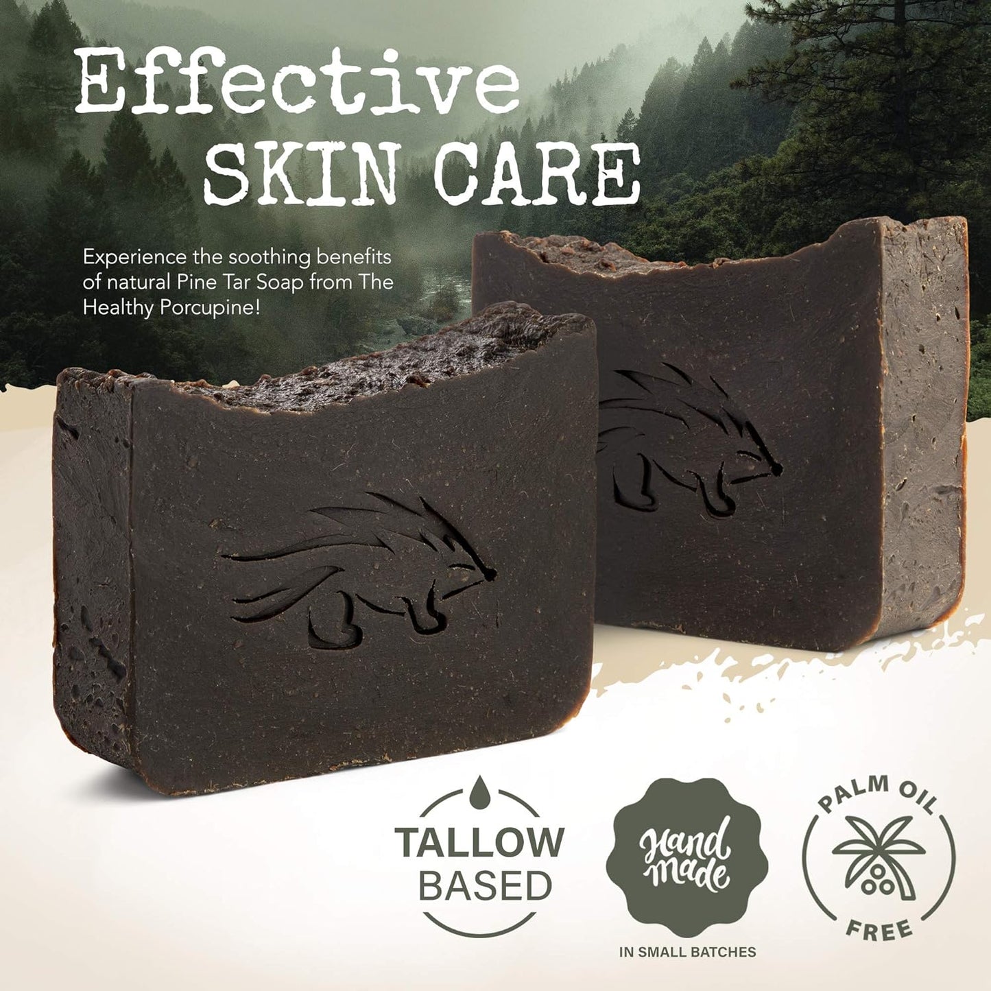 Natural Pine Tar Soap for Men and Women, 4 oz Bar, 20% Pine Tar - Handmade Body Soap to Help Relieve Symptoms of Eczema and Psoriasis - Creosote Free - Strong Smoky Campfire Like Scent - Premium Soap from Concordia Style Boutique - Just $18.04! Shop now at Concordia Style Boutique