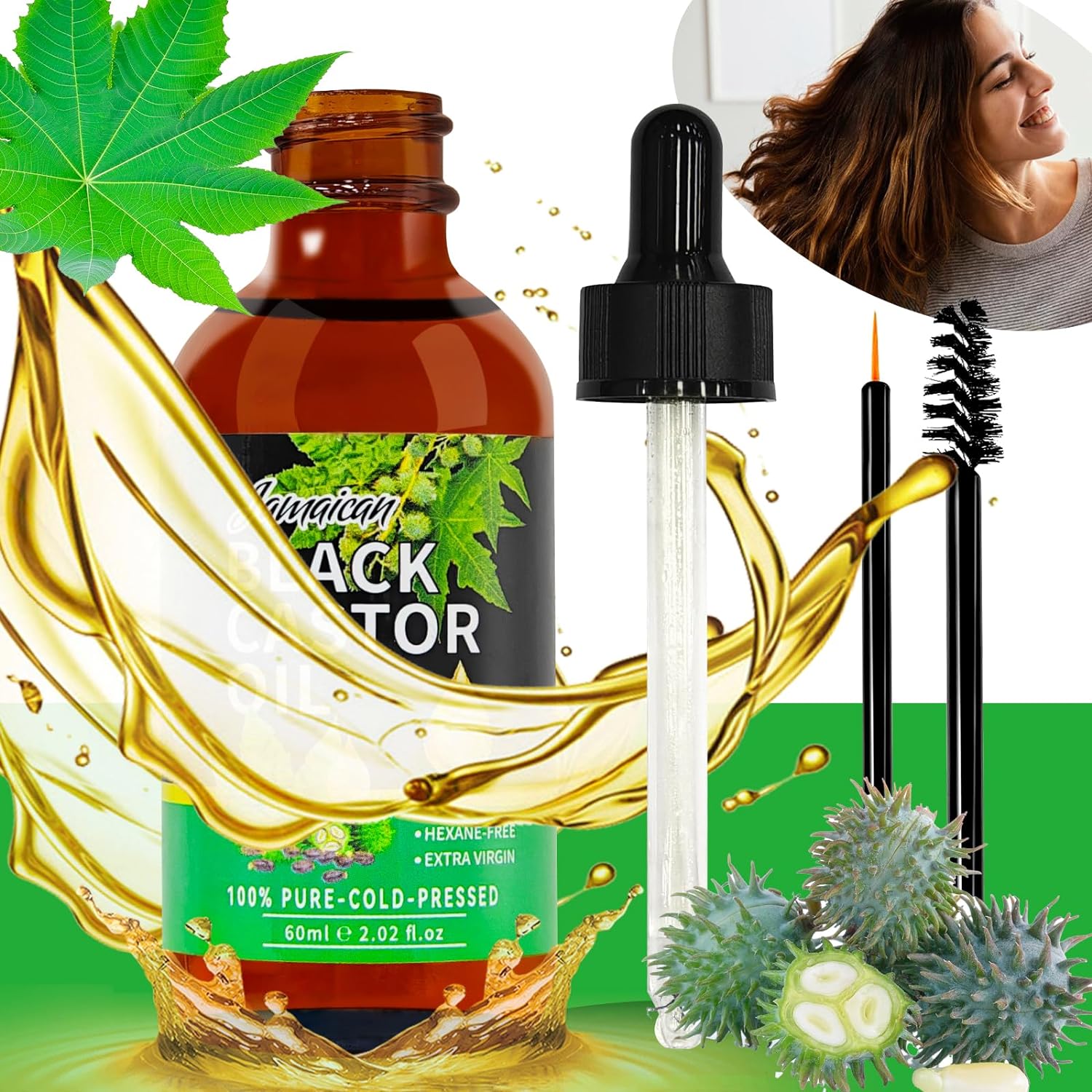 Jamaican Black Castor Oil 100% Organic Cold Pressed (60ML) - Premium Hair Treatment Oils from Concordia Style Boutique - Just $18.74! Shop now at Concordia Style Boutique